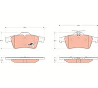 GDB1621 Kit pastiglie freno, Freno a disco Trw