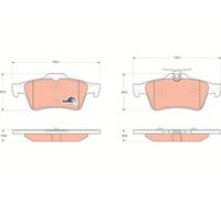 GDB1621 TRW Kit pastiglie freno, Freno a disco per CADILLAC,CHEVROLET,CITROËN,CI