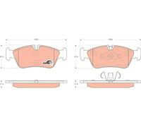 GDB1625 TRW Kit pastiglie freno, Freno a disco per BMW,BMW (BRILLIANCE)