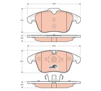 GDB1705 TRW Kit pastiglie freno, Freno a disco per DAIMLER,FORD AUSTRALIA,JAGUAR