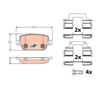 GDB1708 TRW Kit pastiglie freno, Freno a disco per FORD (CHANGAN),FORD AUSTRALIA
