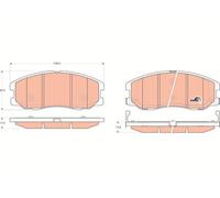 GDB1715 TRW Kit pastiglie freno, Freno a disco per CHEVROLET,CHEVROLET (SGM),DAE