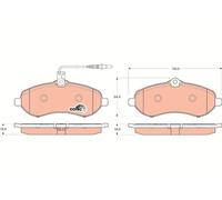 GDB1718 TRW Kit pastiglie freno, Freno a disco per CITROËN,FIAT,PEUGEOT,TOYOTA
