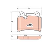 GDB1722 TRW Kit pastiglie freno, Freno a disco per VW