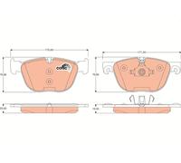 GDB1726 Kit pastiglie freno, Freno a disco Trw
