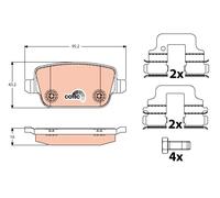 GDB1732 TRW Kit pastiglie freno, Freno a disco per FORD,FORD AUSTRALIA,VOLVO