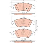 GDB1737 TRW Kit pastiglie freno, Freno a disco per MERCEDES-BENZ,MERCEDES-BENZ (