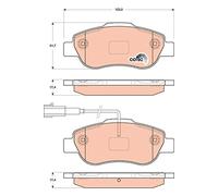 GDB1746 TRW Kit pastiglie freno, Freno a disco per FIAT,FORD,PEUGEOT