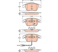 GDB1762 TRW Kit pastiglie freno, Freno a disco per AUDI,AUDI (FAW),SEAT,VW,VW (S
