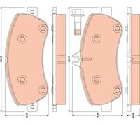 GDB1798 TRW Kit pastiglie freno, Freno a disco per MERCEDES-BENZ,MERCEDES-BENZ (