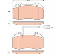 GDB1812 TRW Kit pastiglie freno, Freno a disco per ABARTH,ALFA ROMEO,FIAT