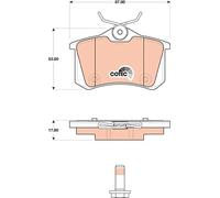 GDB1813 TRW Kit pastiglie freno, Freno a disco per CITROËN,PEUGEOT