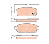 GDB1844 TRW Kit pastiglie freno, Freno a disco per BUICK (SGM),CHEVROLET,CHEVROL