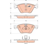 GDB1882 TRW Kit pastiglie freno, Freno a disco per BMW,BMW (BRILLIANCE)