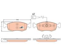 GDB1900 TRW Kit pastiglie freno, Freno a disco per FIAT