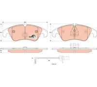 GDB1908 TRW Kit pastiglie freno, Freno a disco per AUDI