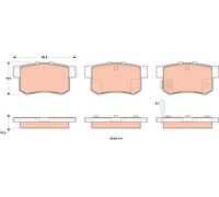 GDB1923 TRW Kit pastiglie freno, Freno a disco per FIAT