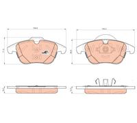 GDB1925 TRW Kit pastiglie freno, Freno a disco per LAND ROVER,LAND ROVER (CHERY)