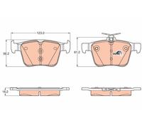 GDB1957 TRW Kit pastiglie freno, Freno a disco per AUDI,AUDI (FAW),CUPRA,SEAT,SK