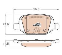 GDB1981 TRW Kit pastiglie freno, Freno a disco per CITROËN,FIAT