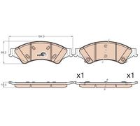 GDB2005 TRW Kit pastiglie freno, Freno a disco per FORD,FORD AUSTRALIA,MAZDA