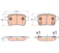 GDB2032 TRW Kit pastiglie freno, Freno a disco per FIAT,FIAT (GAC)