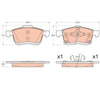GDB2060 TRW Kit pastiglie freno, Freno a disco per FIAT