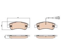 GDB2068 TRW Kit pastiglie freno, Freno a disco per CITROËN,FIAT,OPEL,PEUGEOT,VAU