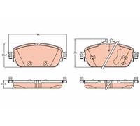 GDB2070 Kit pastiglie freno, Freno a disco Trw