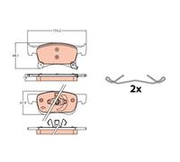 GDB2091 TRW Kit pastiglie freno, Freno a disco per OPEL,VAUXHALL