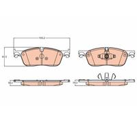 GDB2100 Kit pastiglie freno, Freno a disco Trw