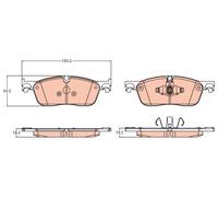 GDB2100 TRW Kit pastiglie freno, Freno a disco per LAND ROVER,LAND ROVER (CHERY)