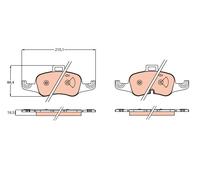 GDB2120 TRW Kit pastiglie freno, Freno a disco per AUDI
