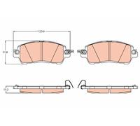 GDB2122 TRW Kit pastiglie freno, Freno a disco per MAZDA