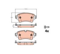 GDB2132 TRW Kit pastiglie freno, Freno a disco per AUDI,AUDI (FAW),VW