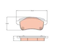 GDB2136 TRW Kit pastiglie freno, Freno a disco per RENAULT