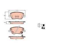 GDB2151 TRW Kit pastiglie freno, Freno a disco per FIAT
