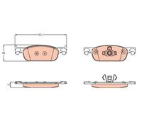 GDB2157 TRW Kit pastiglie freno, Freno a disco per DACIA,LADA,RENAULT