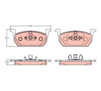 GDB2159 TRW Kit pastiglie freno, Freno a disco per AUDI,SEAT,SKODA,VW