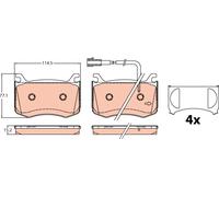 GDB2205 TRW Kit pastiglie freno, Freno a disco per ALFA ROMEO
