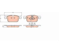 GDB2221 TRW Kit pastiglie freno, Freno a disco per VOLVO