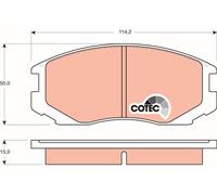 GDB3046 Kit pastiglie freno, Freno a disco Trw