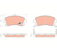 GDB3217 TRW Kit pastiglie freno, Freno a disco per SUBARU