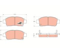 GDB3218 TRW Kit pastiglie freno, Freno a disco per TOYOTA