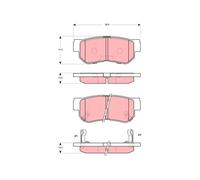 GDB3298 TRW Kit pastiglie freno, Freno a disco per HONDA,HYUNDAI,HYUNDAI (HUATAI