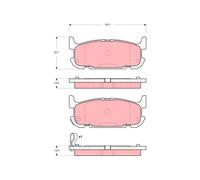 GDB3318 TRW Kit pastiglie freno, Freno a disco per MAZDA