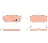 GDB3344 TRW Kit pastiglie freno, Freno a disco per KIA
