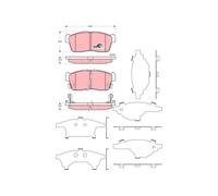 GDB3359 TRW Kit pastiglie freno, Freno a disco per DAIHATSU,MARUTI SUZUKI,SUBARU