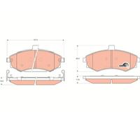 GDB3378 TRW Kit pastiglie freno, Freno a disco per HYUNDAI,HYUNDAI (BEIJING)