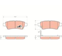 GDB3405 TRW Kit pastiglie freno, Freno a disco per NISSAN